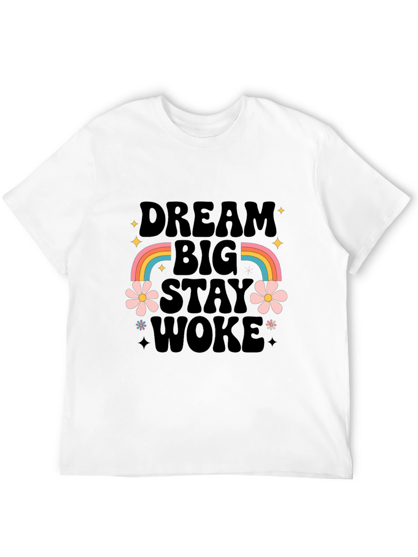 Dream Big Stay Woke Graphic Tee - Black