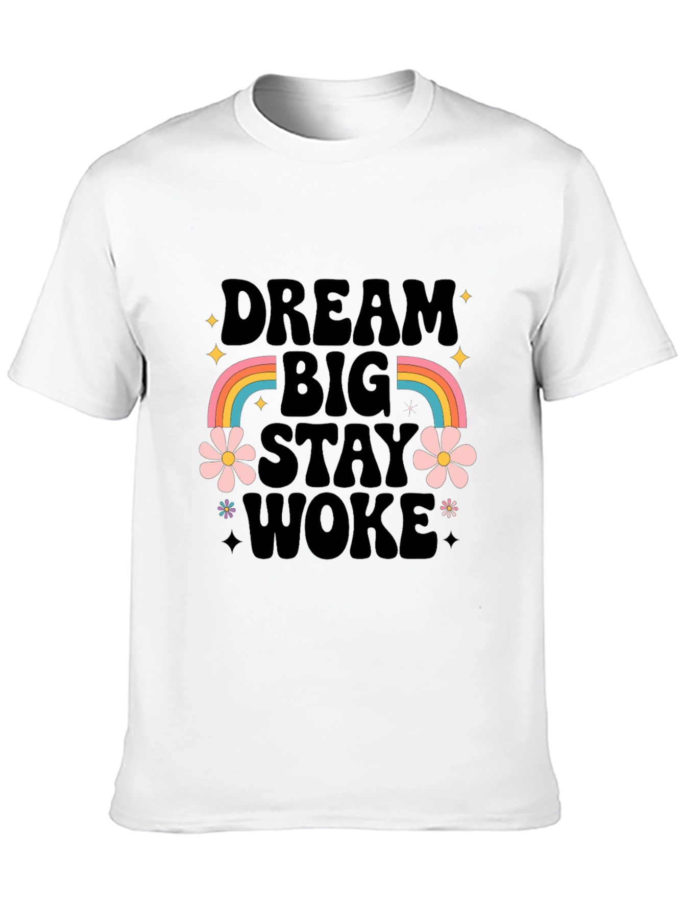 Dream Big Stay Woke Graphic Tee - Black