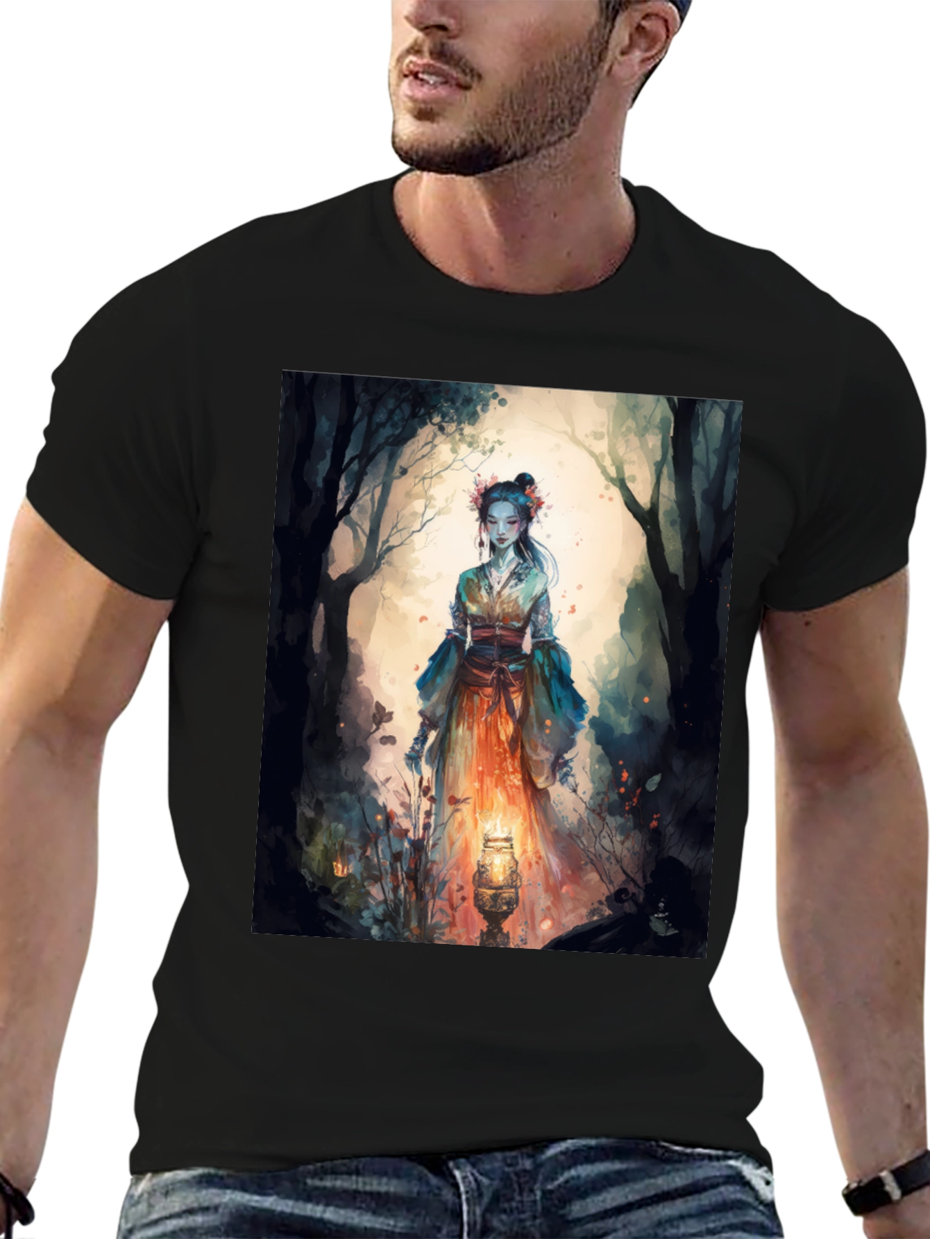 Mystic Forest T-Shirt - Unique Artistic Design