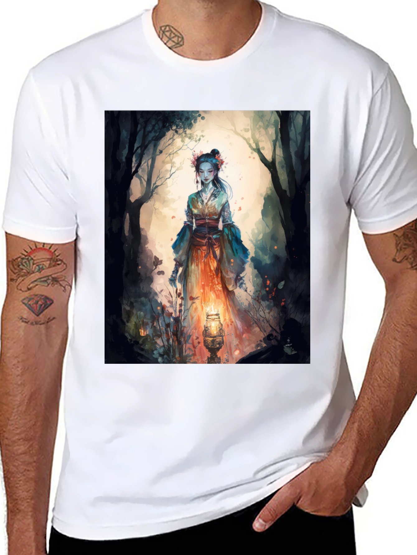 Mystic Forest T-Shirt - Unique Artistic Design