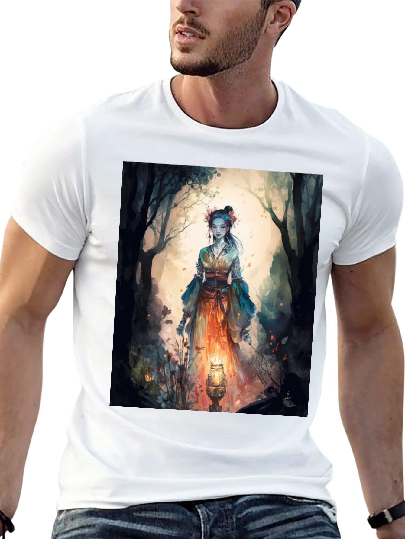 Mystic Forest T-Shirt - Unique Artistic Design