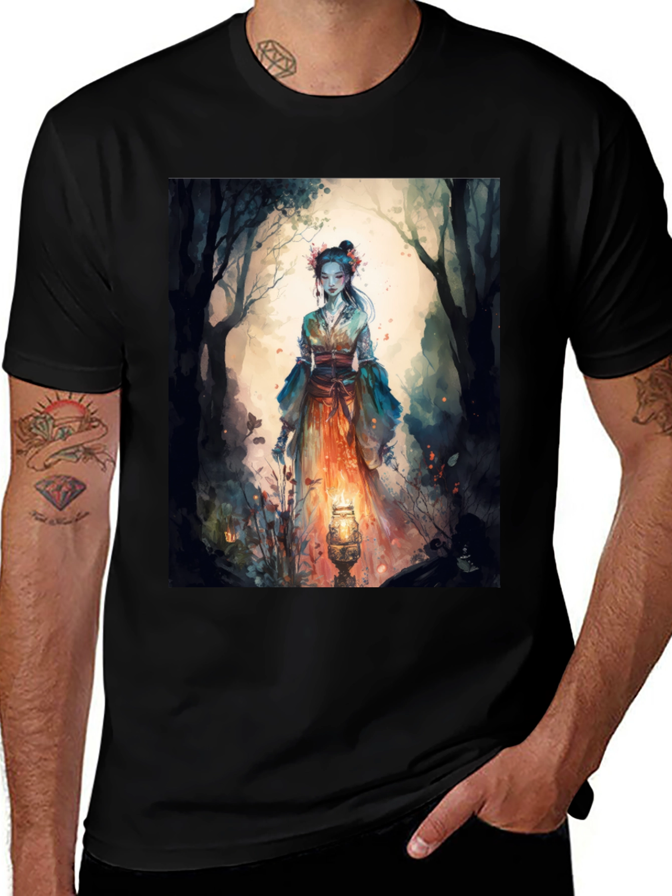 Mystic Forest T-Shirt - Unique Artistic Design