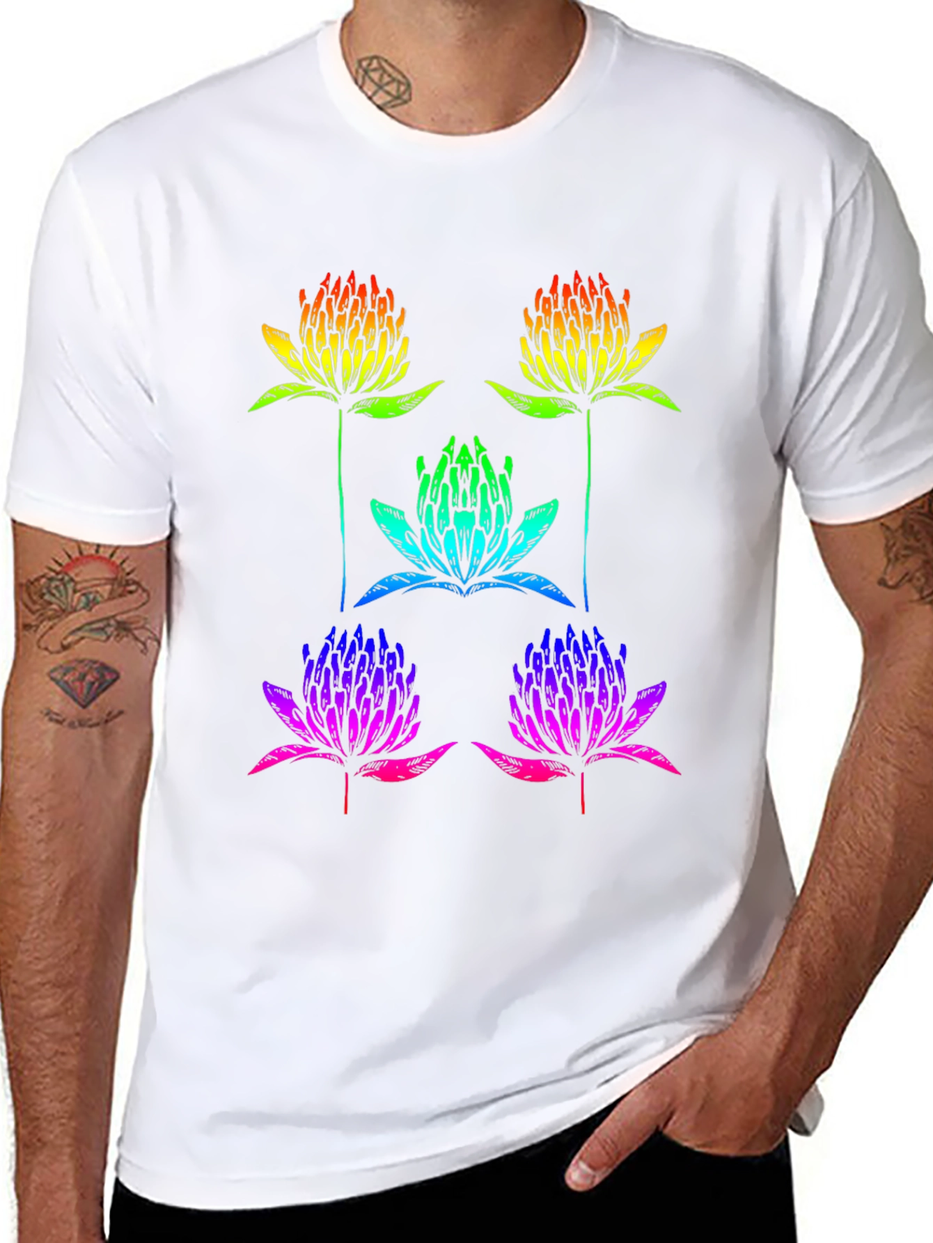 Rainbow Flower Graphic Tee