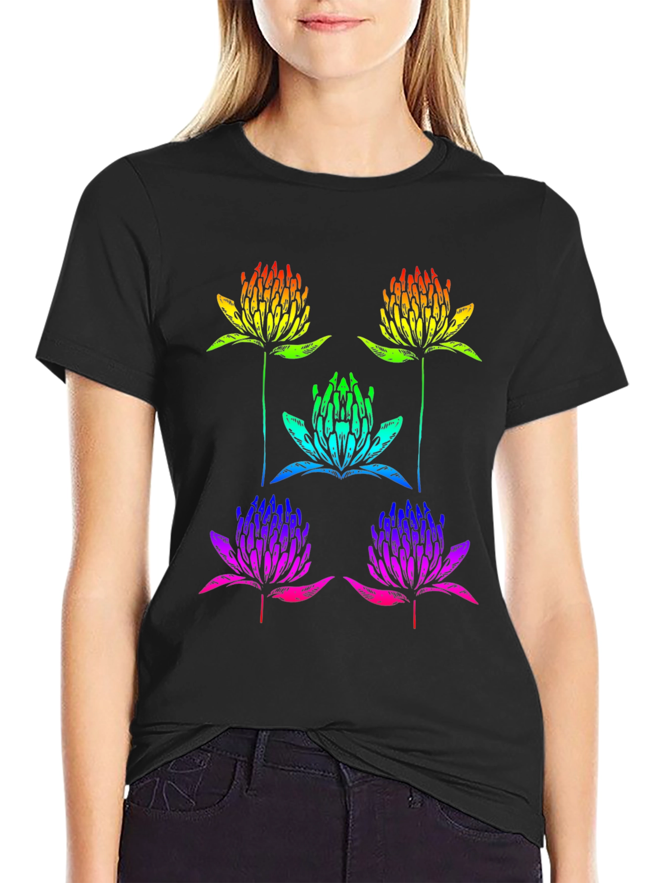 Rainbow Flower Graphic Tee