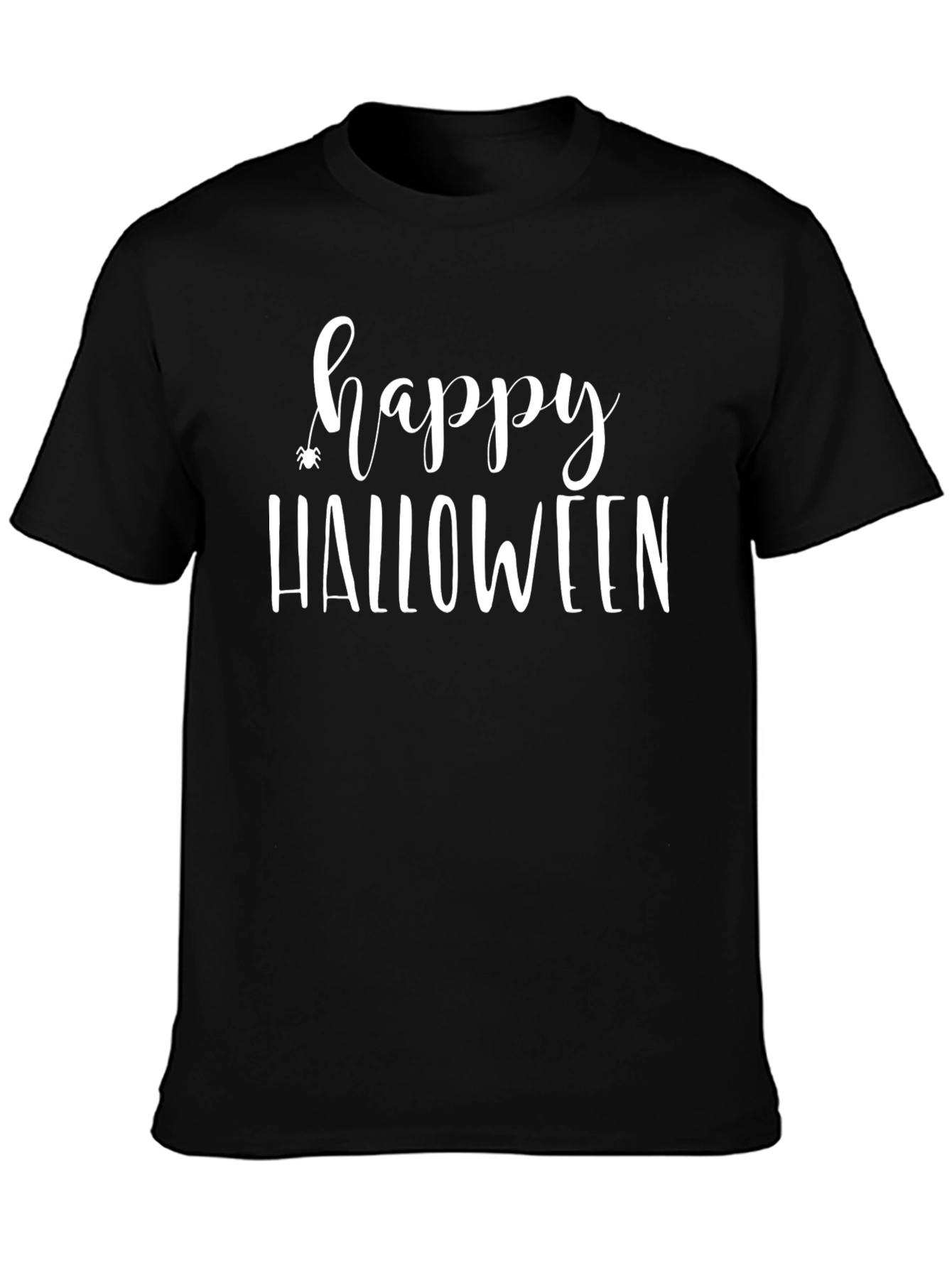 Happy Halloween Graphic Tee - Black Cotton Shirt