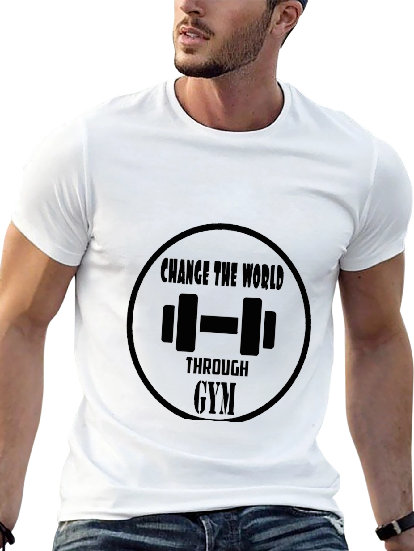 Change the World Through Gym Black T-Shirt