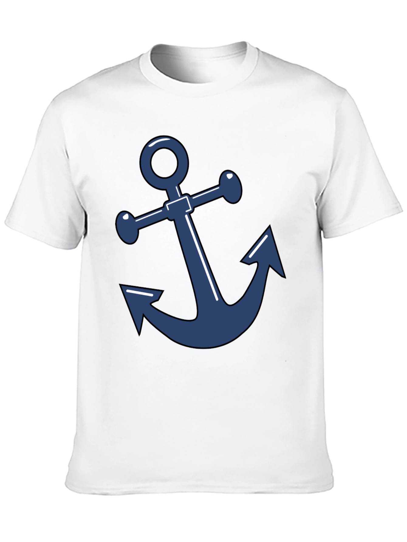 Nautical Anchor Graphic Tee - Classic Black T-Shirt