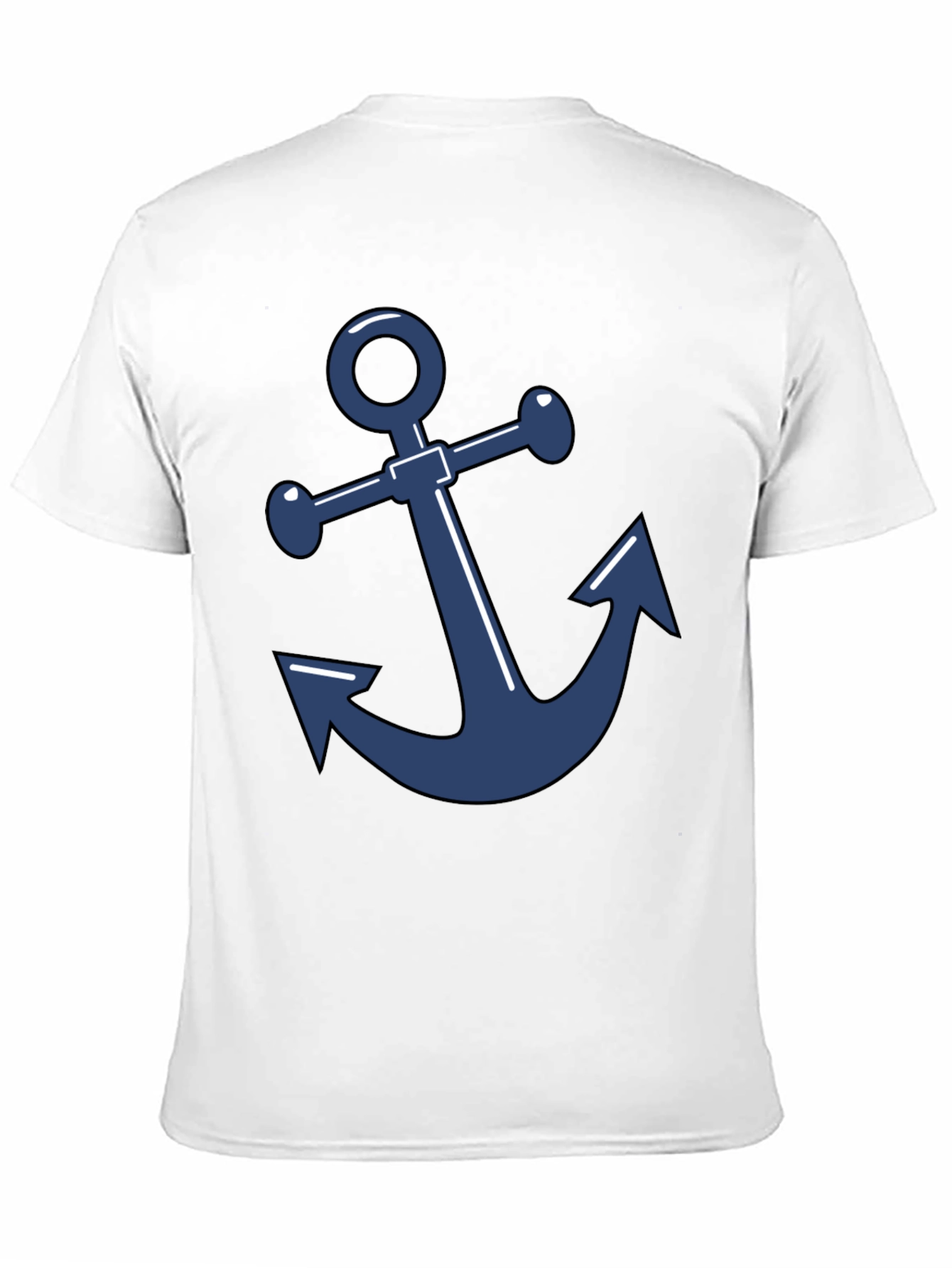 Nautical Anchor Graphic Tee - Classic Black T-Shirt