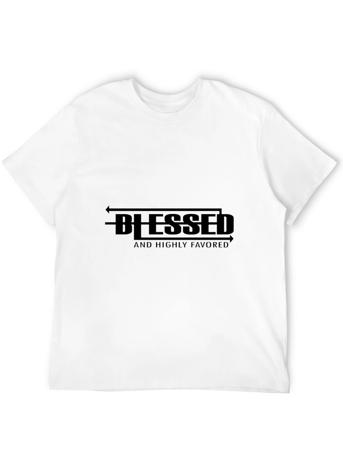 Blessed and Highly Favored Black T-Shirt