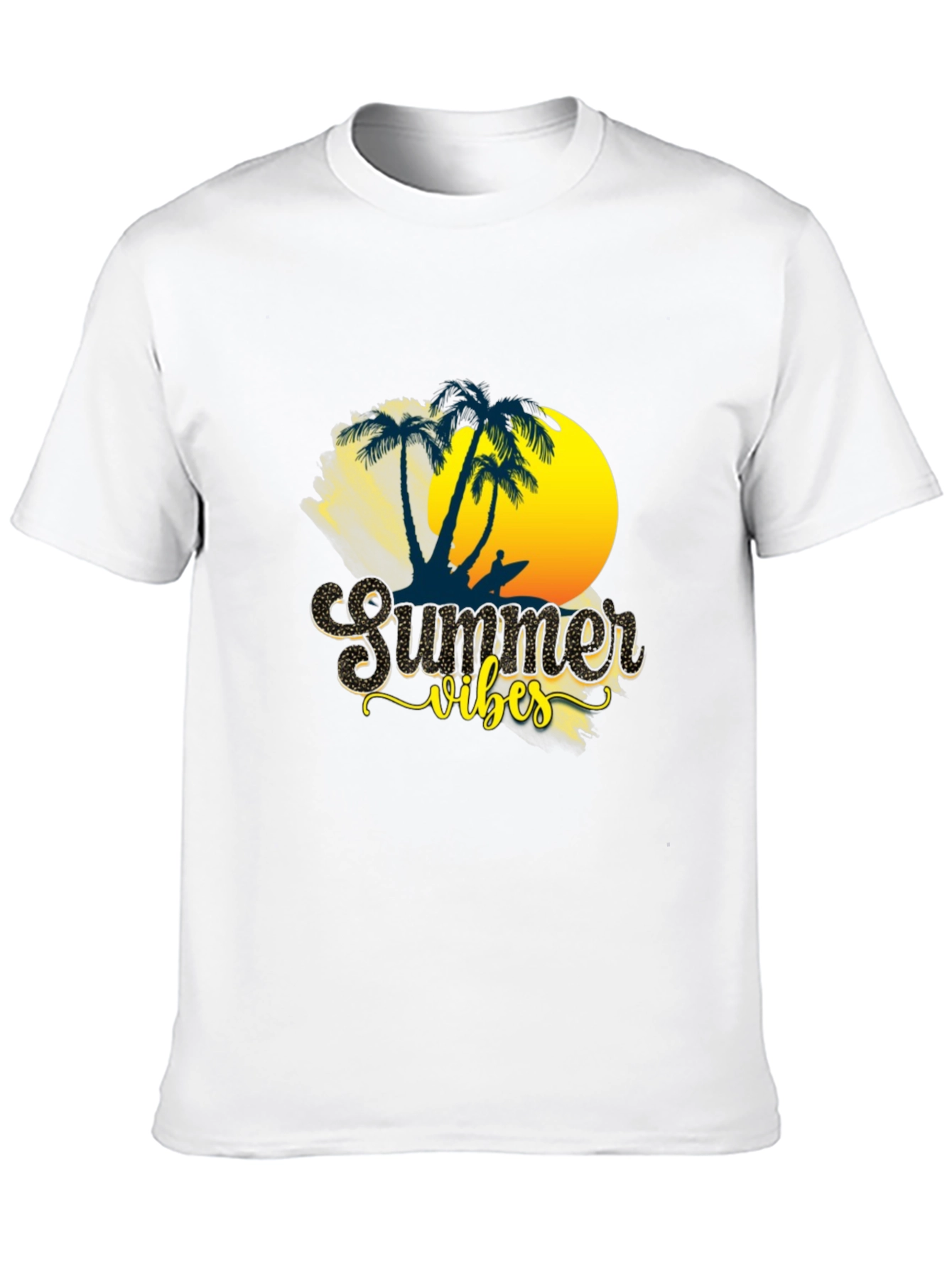 Summer Vibes Graphic T-Shirt - Tropical Beach Design