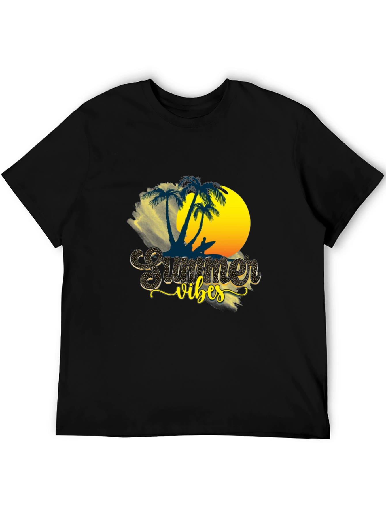 Summer Vibes Graphic T-Shirt - Tropical Beach Design