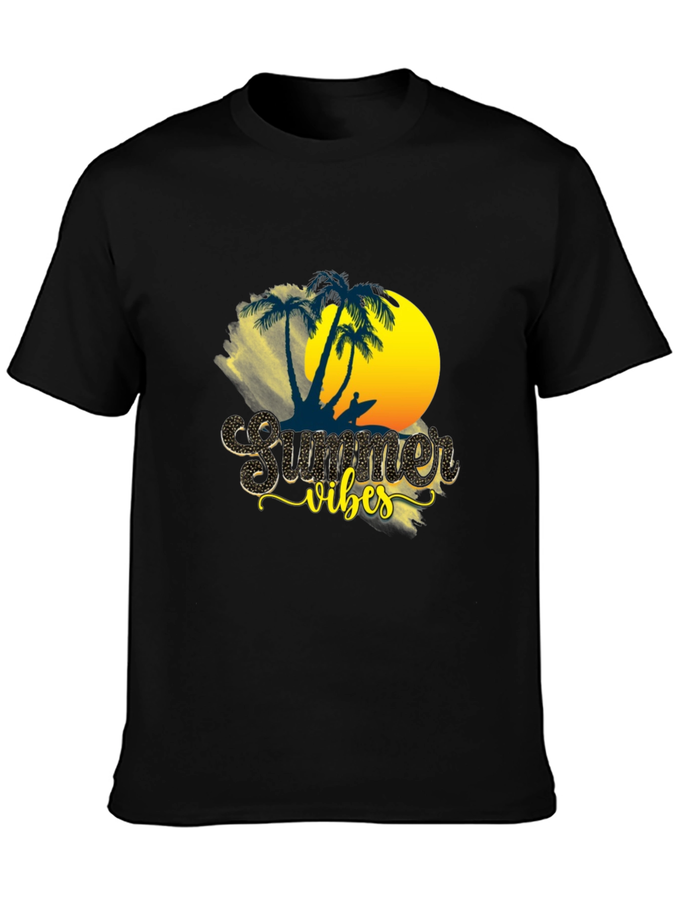Summer Vibes Graphic T-Shirt - Tropical Beach Design