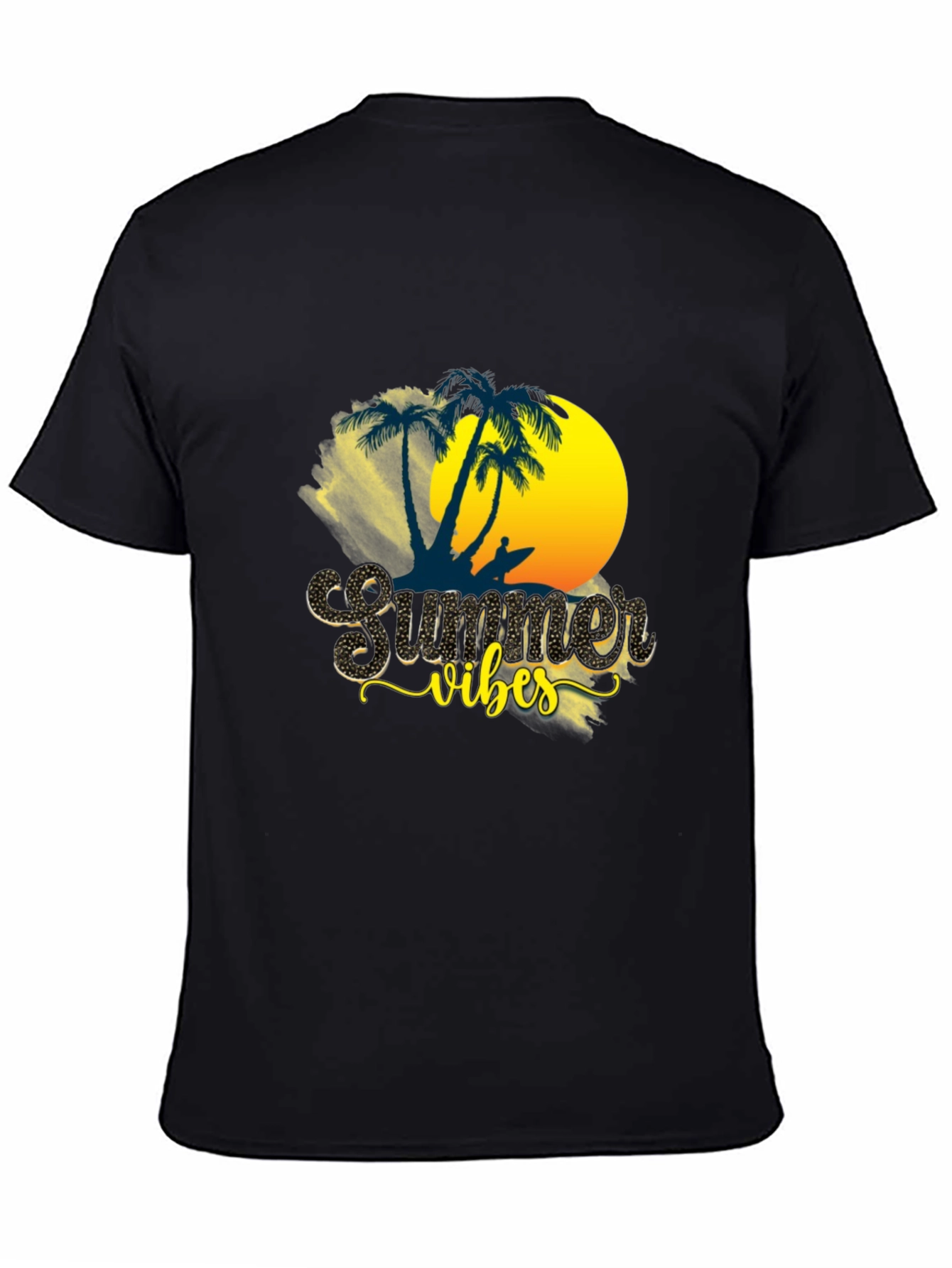 Summer Vibes Graphic T-Shirt - Tropical Beach Design