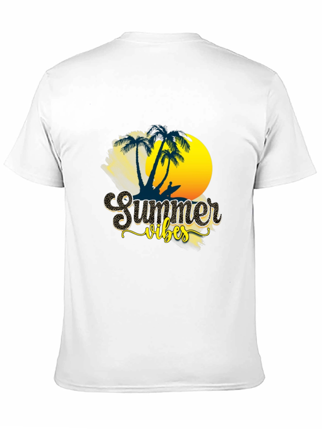 Summer Vibes Graphic T-Shirt - Tropical Beach Design