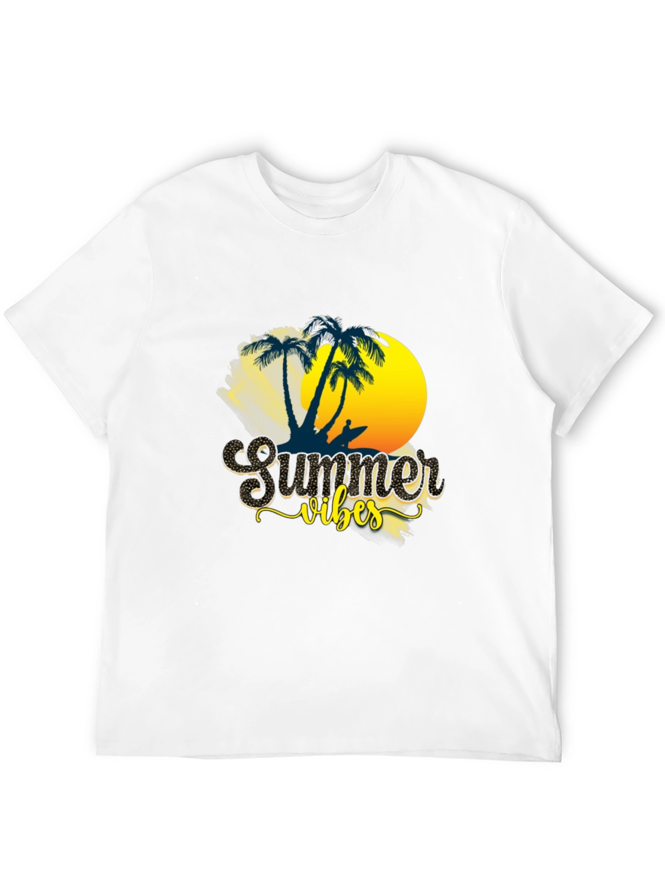 Summer Vibes Graphic T-Shirt - Tropical Beach Design