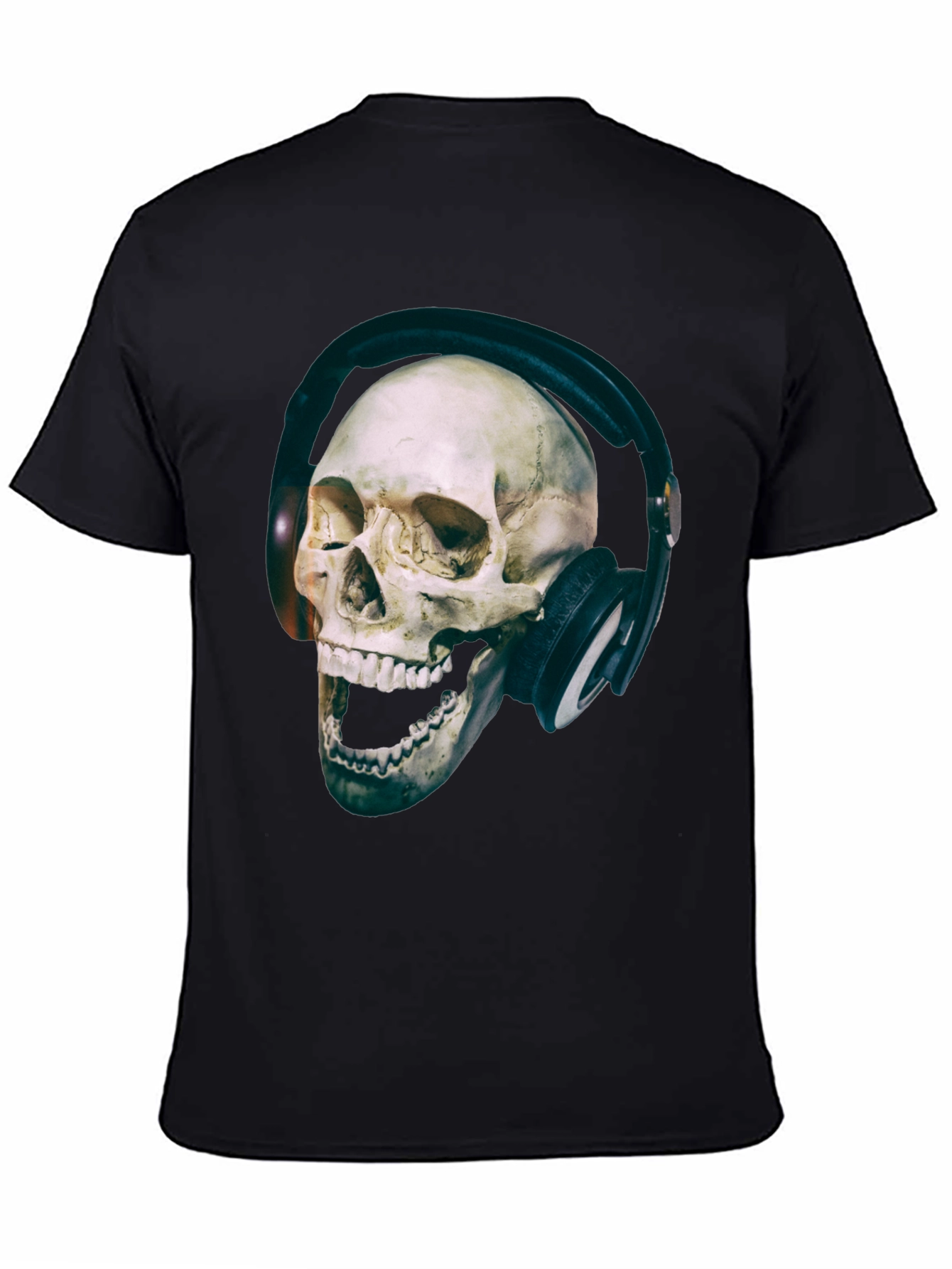 Skull with Headphones Graphic T-Shirt