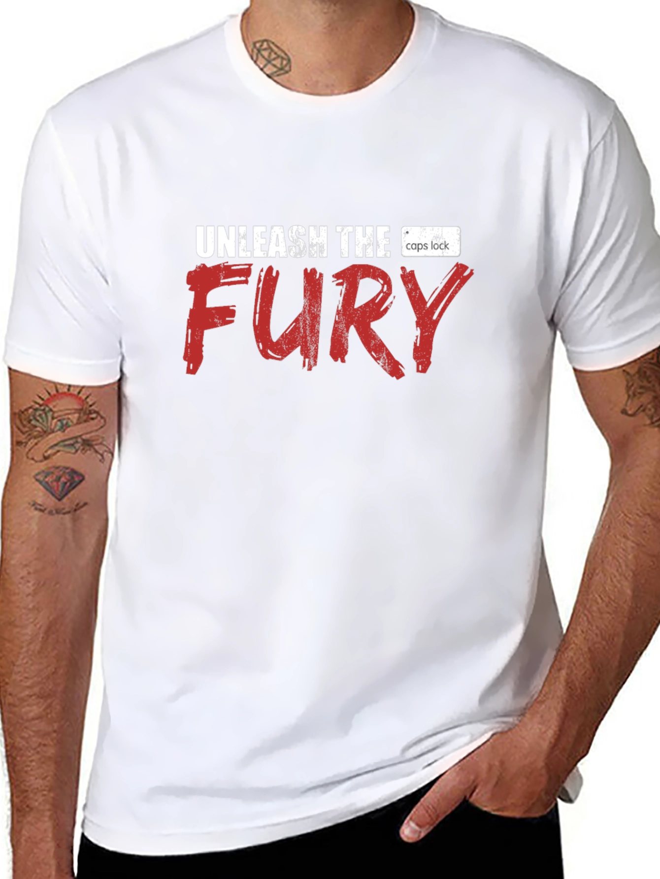 Unleash the Fury Graphic Tee - Black Cotton