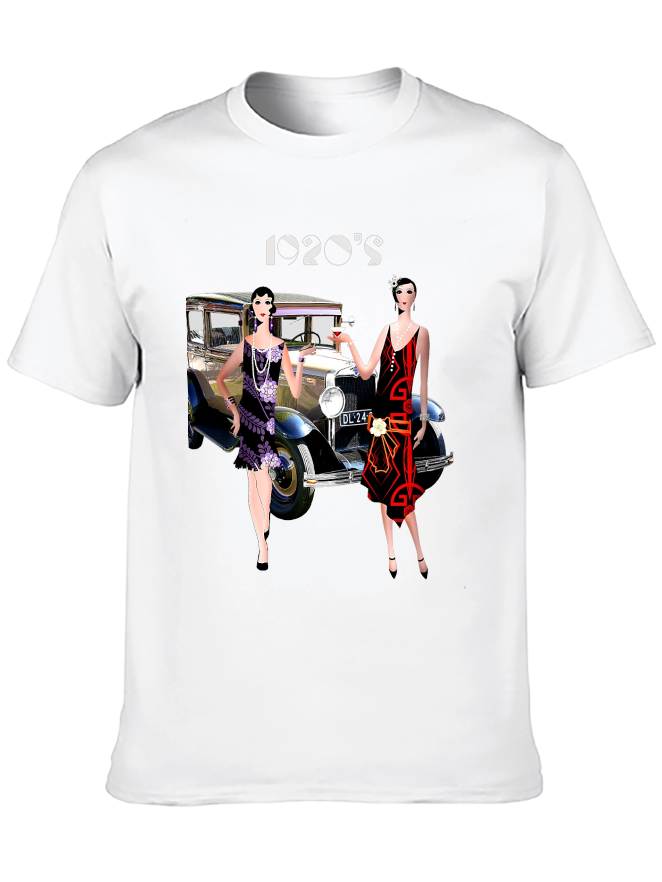 1920s Flapper Car Graphic Tee