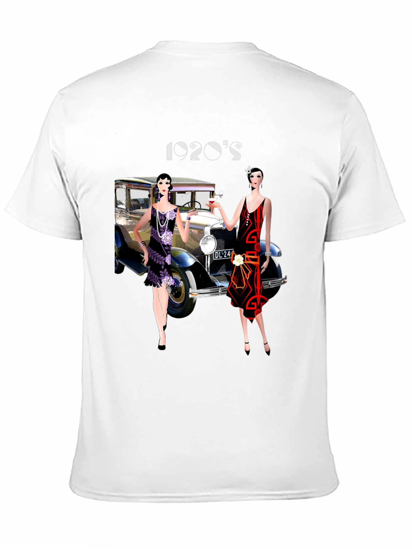 1920s Flapper Car Graphic Tee