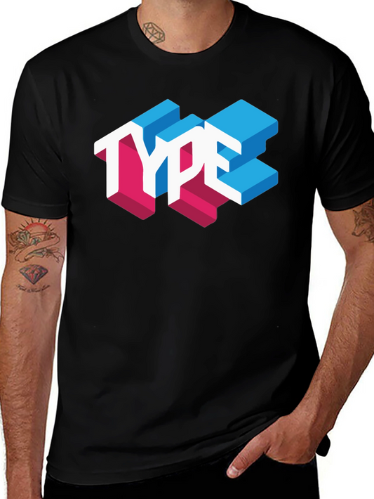 Isometric TYPE Graphic T-Shirt