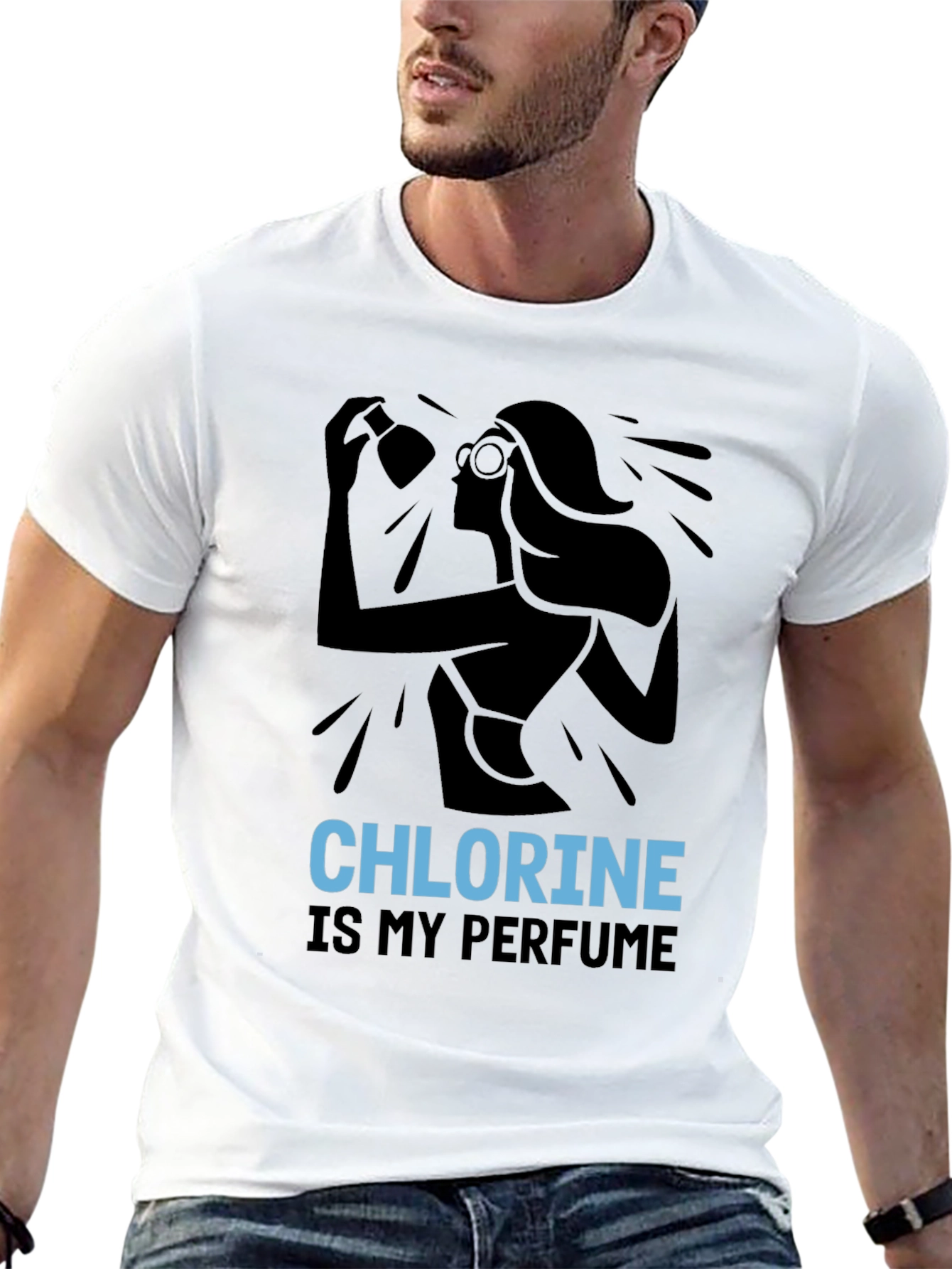 Chlorine Perfume T-Shirt - Swimmer Apparel