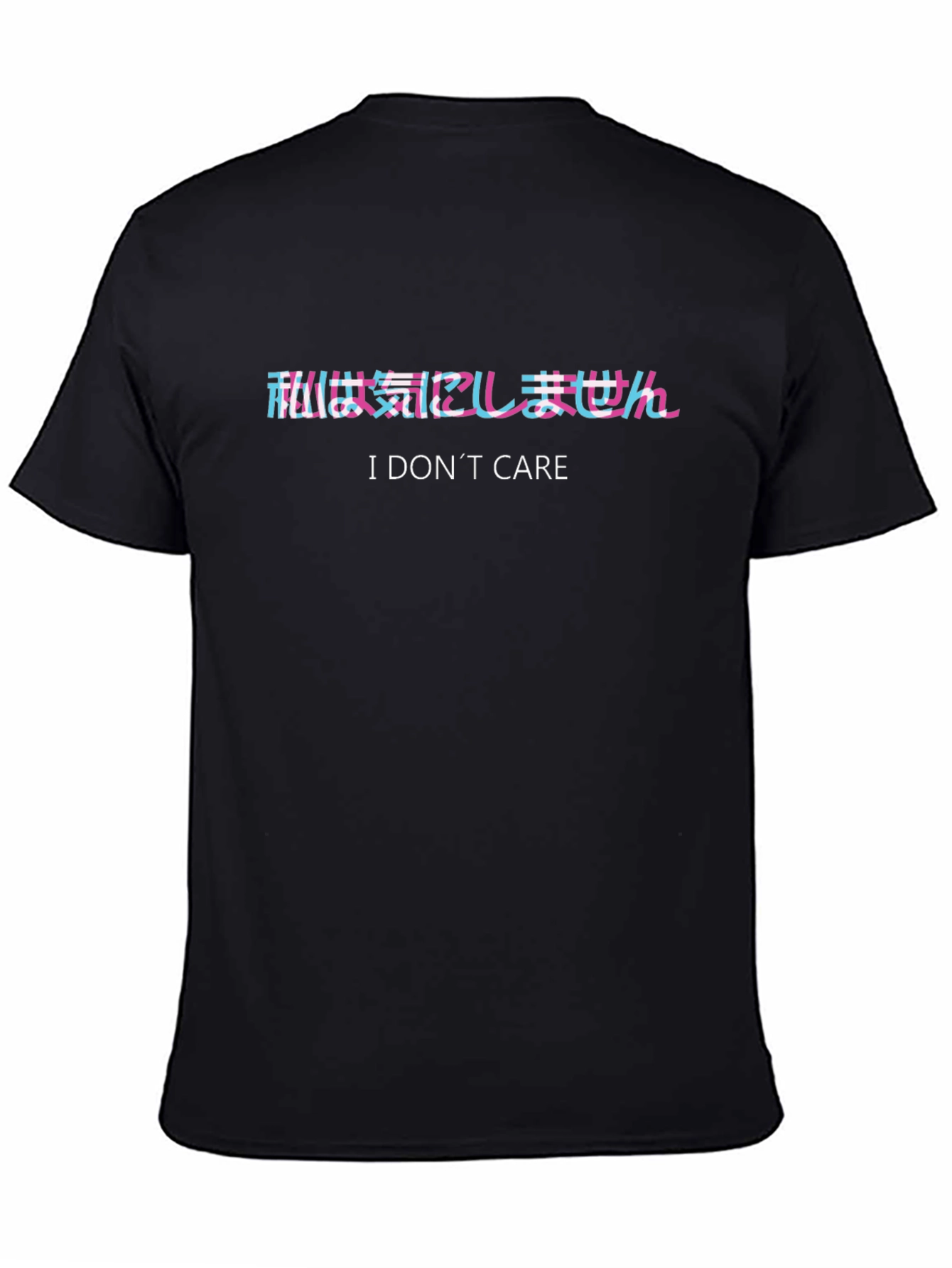I Dont Care Graphic Tee - Black