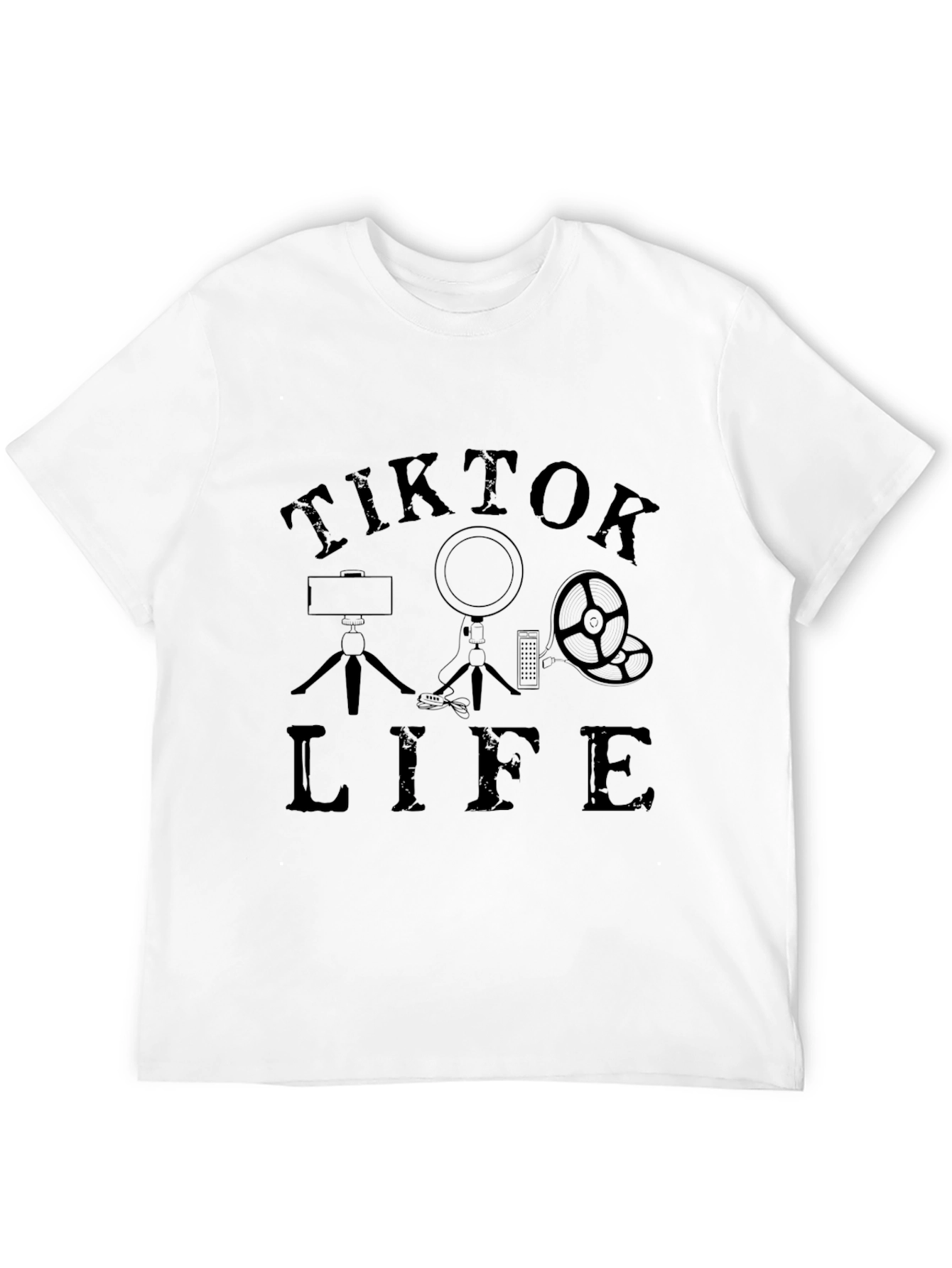 TikTok Life Black T-Shirt