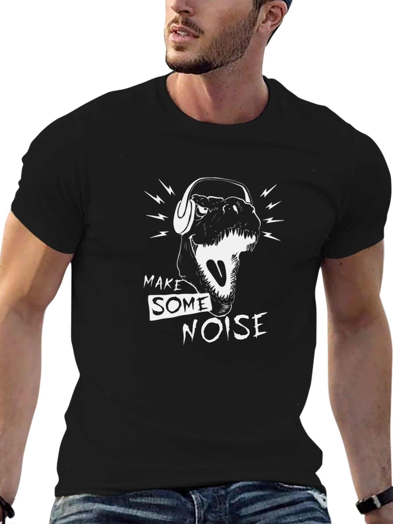 Dino DJ T-Shirt - Make Some Noise
