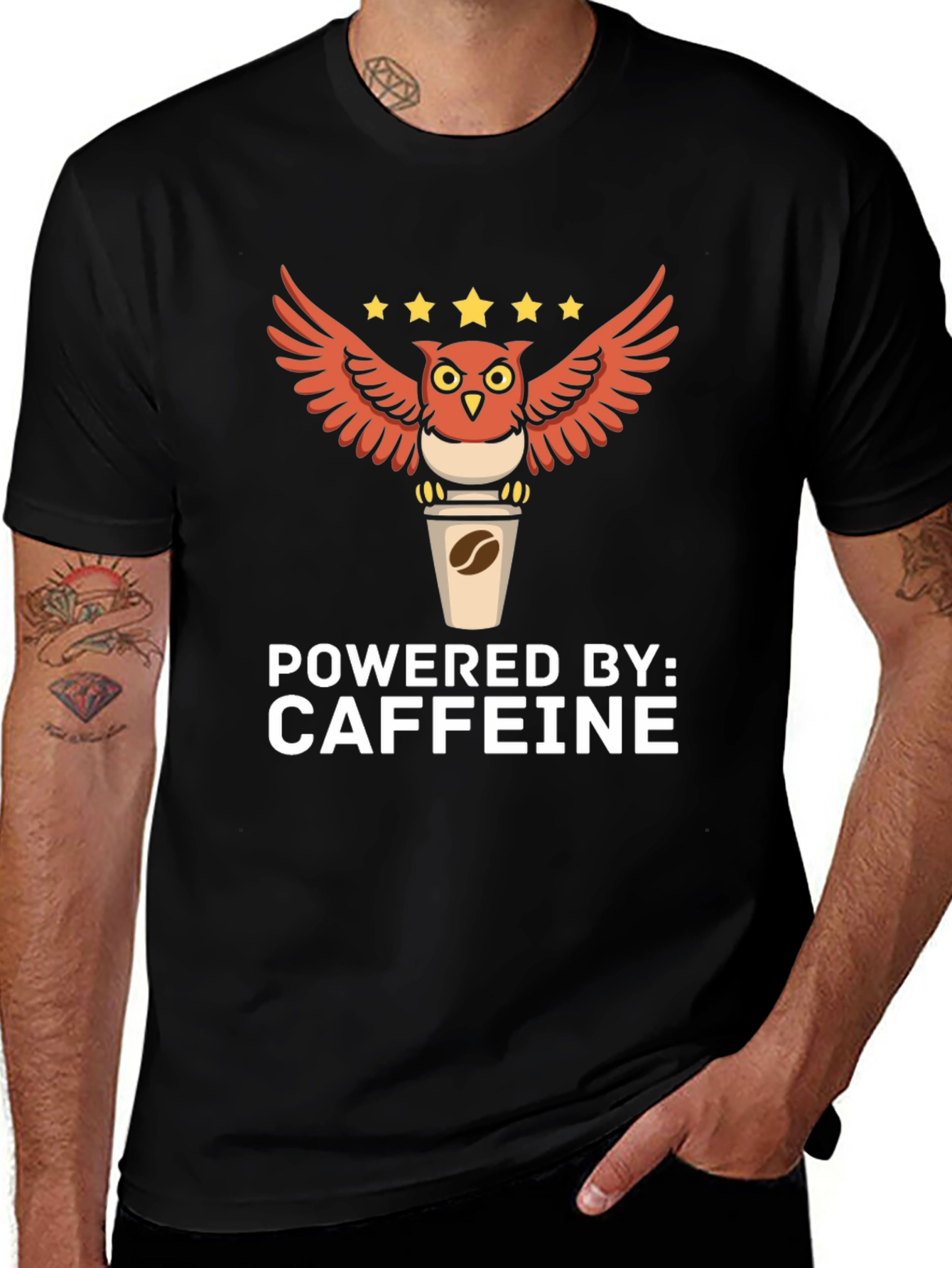 Caffeine Powered Owl T-Shirt