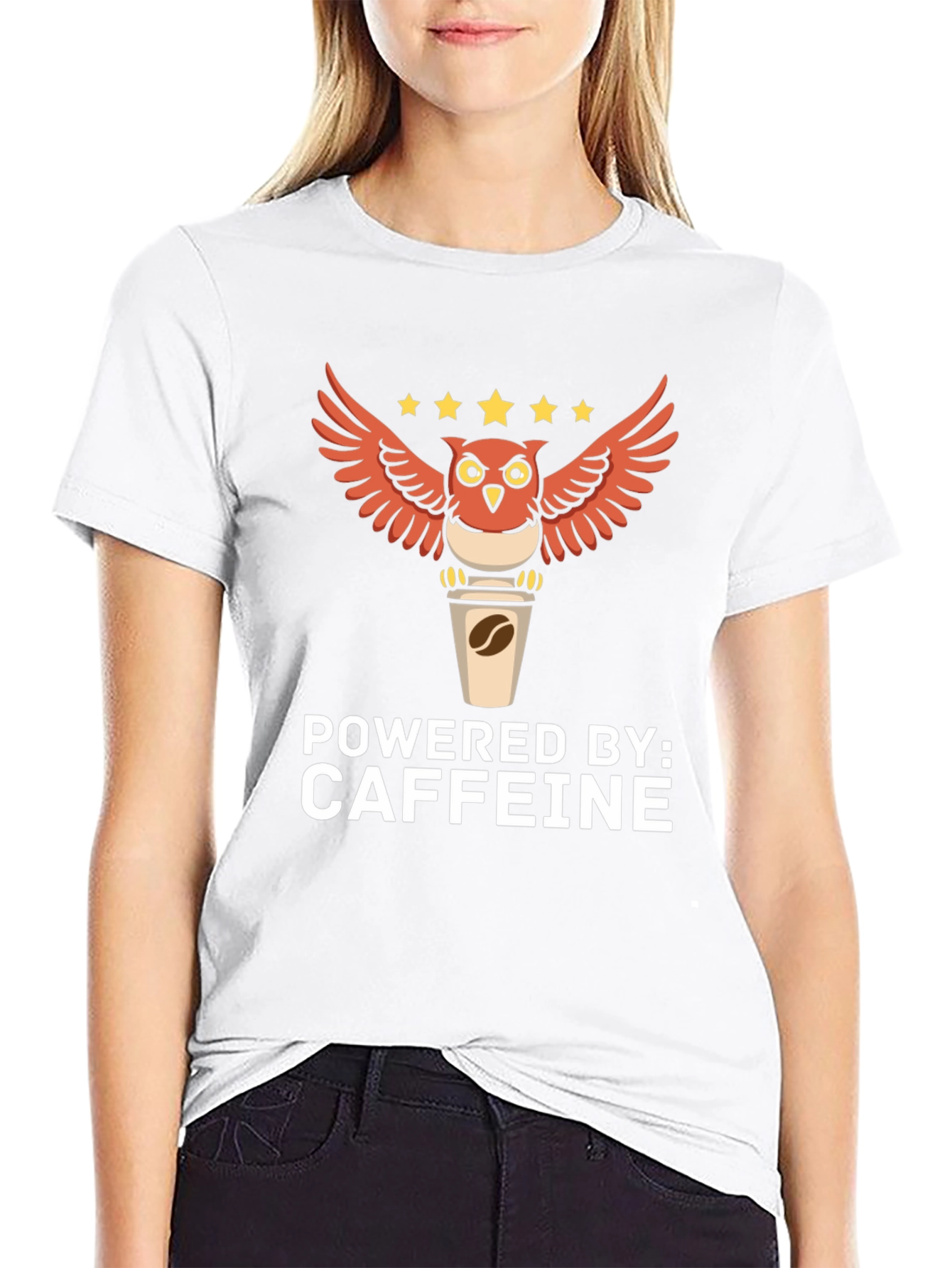 Caffeine Powered Owl T-Shirt