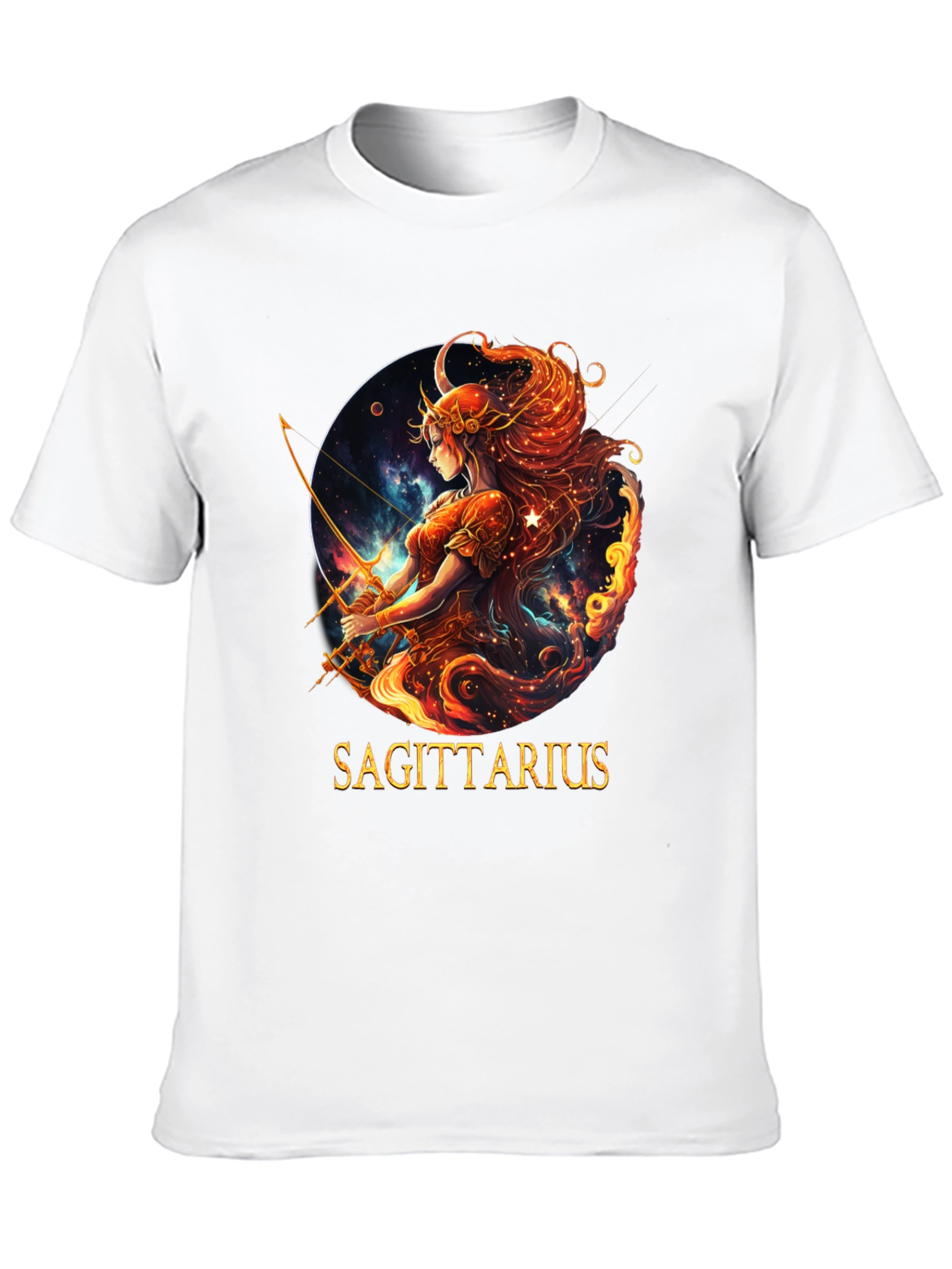 Sagittarius Zodiac Graphic Tee - Black