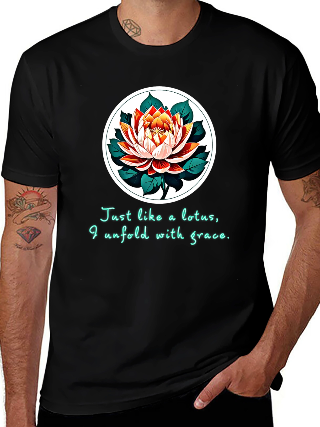 Lotus Grace T-Shirt - Unfold with Elegance