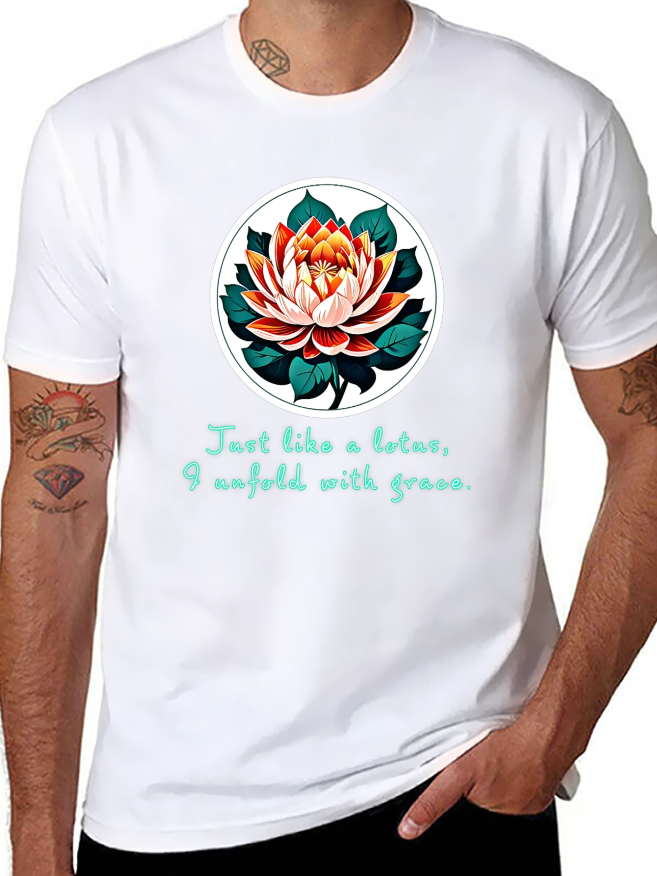 Lotus Grace T-Shirt - Unfold with Elegance