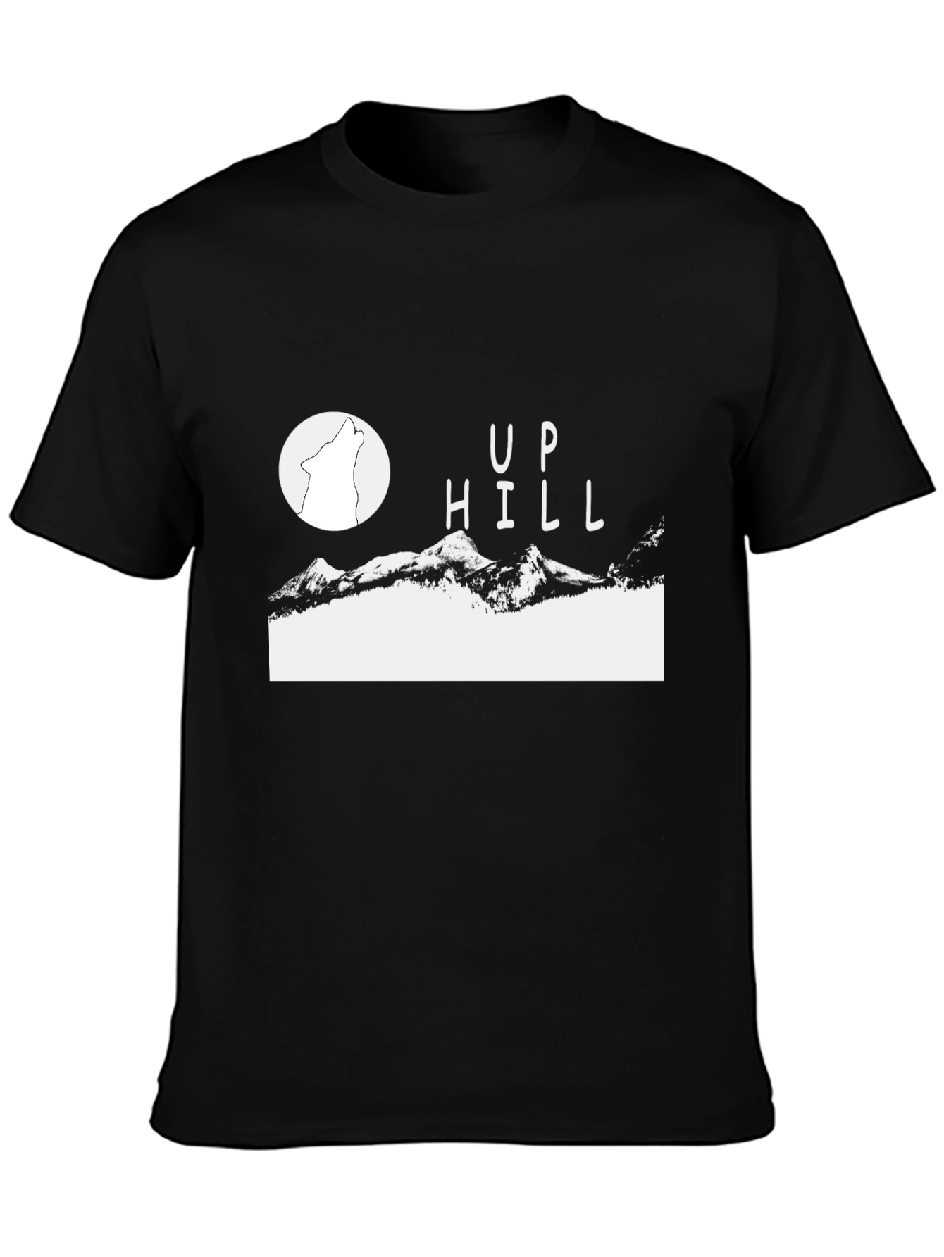 Black Uphill Wolf Graphic Tee