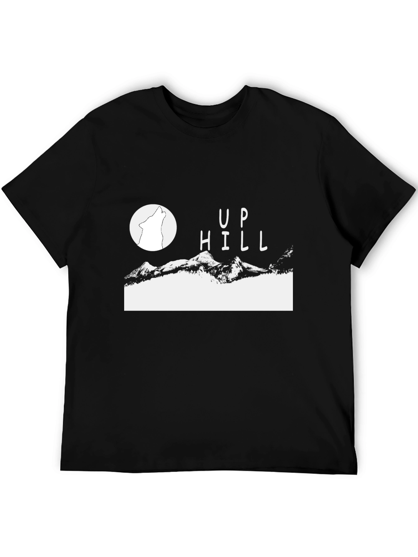 Black Uphill Wolf Graphic Tee