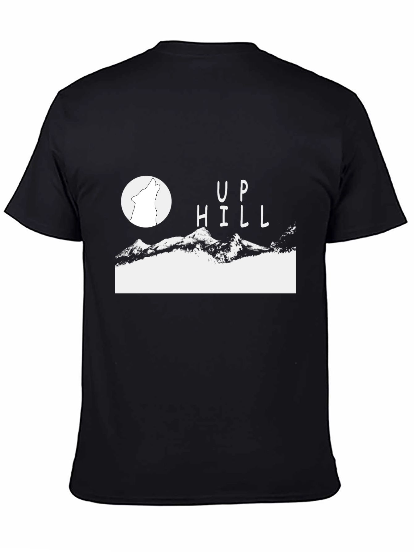 Black Uphill Wolf Graphic Tee