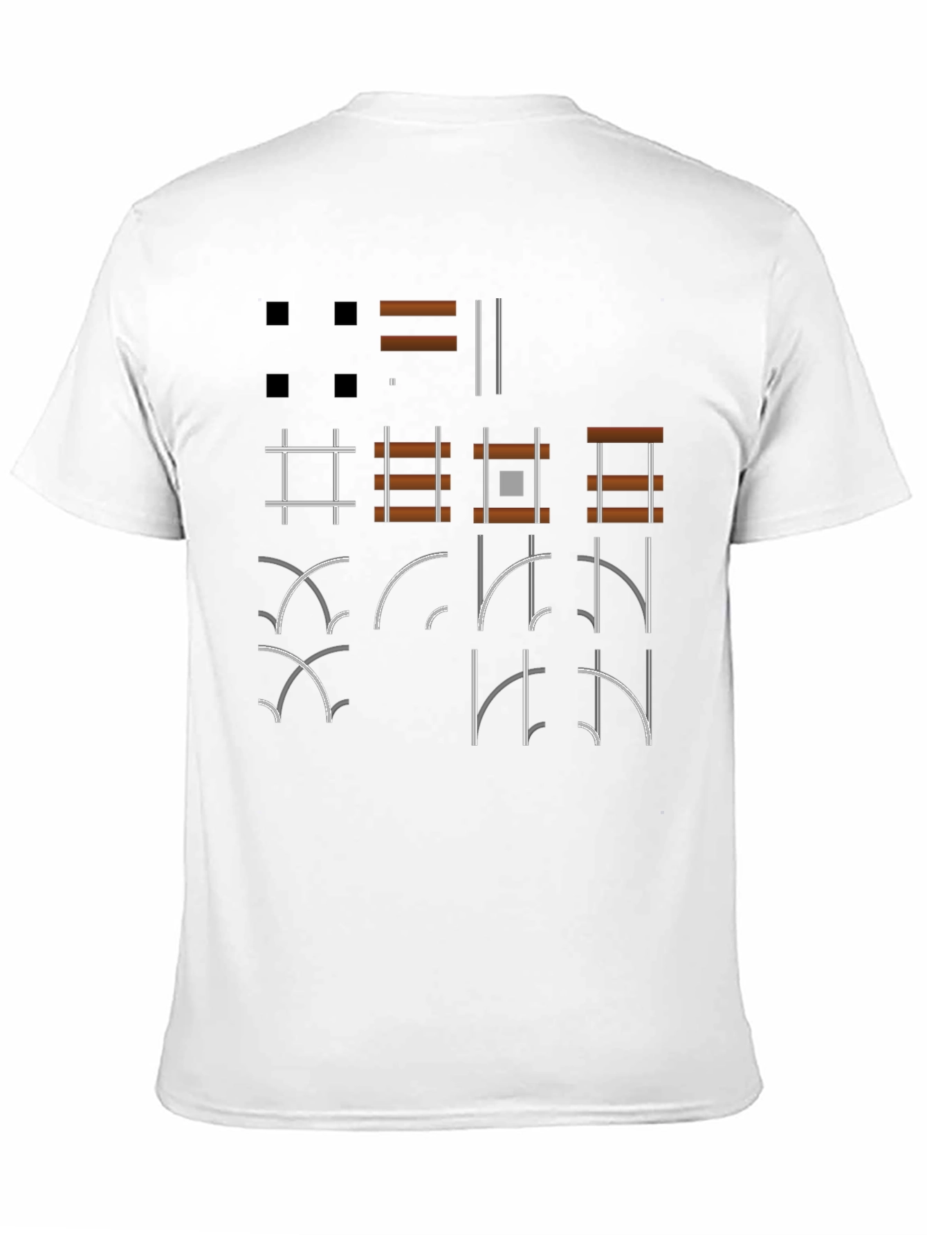 Geometric Graphic Print Black T-Shirt