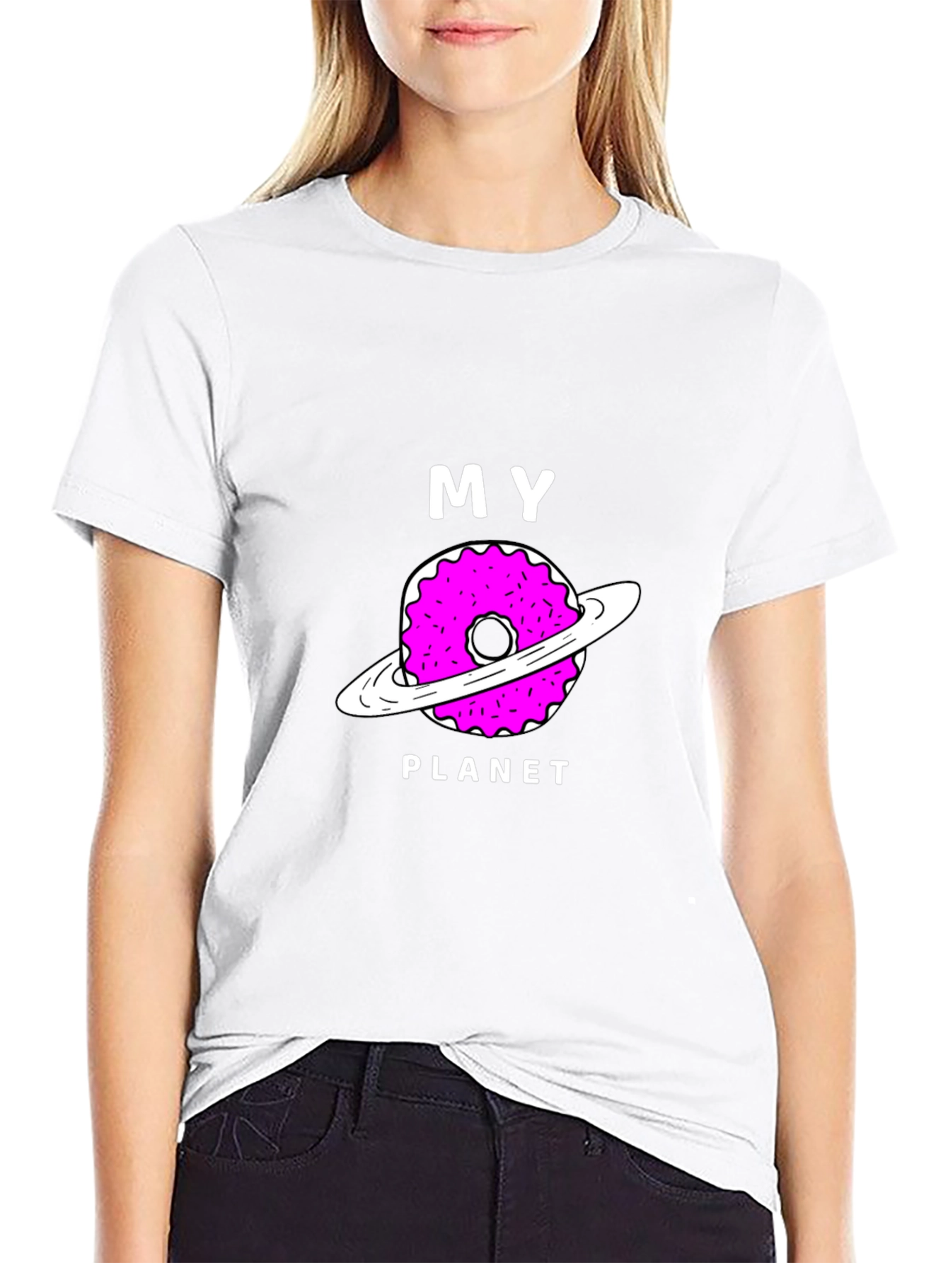 My Donut Planet Black Graphic T-Shirt