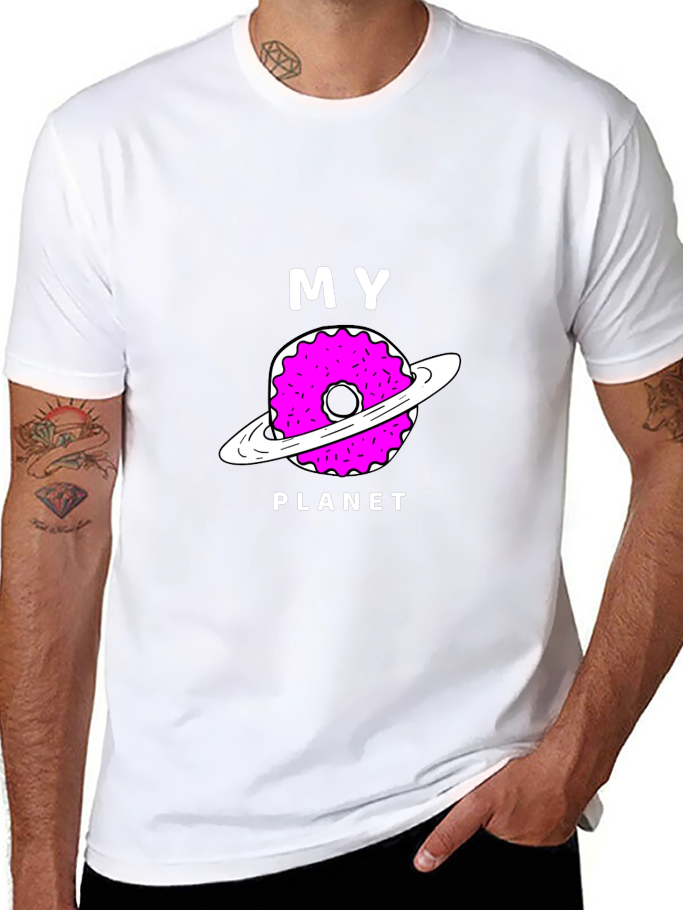 My Donut Planet Black Graphic T-Shirt