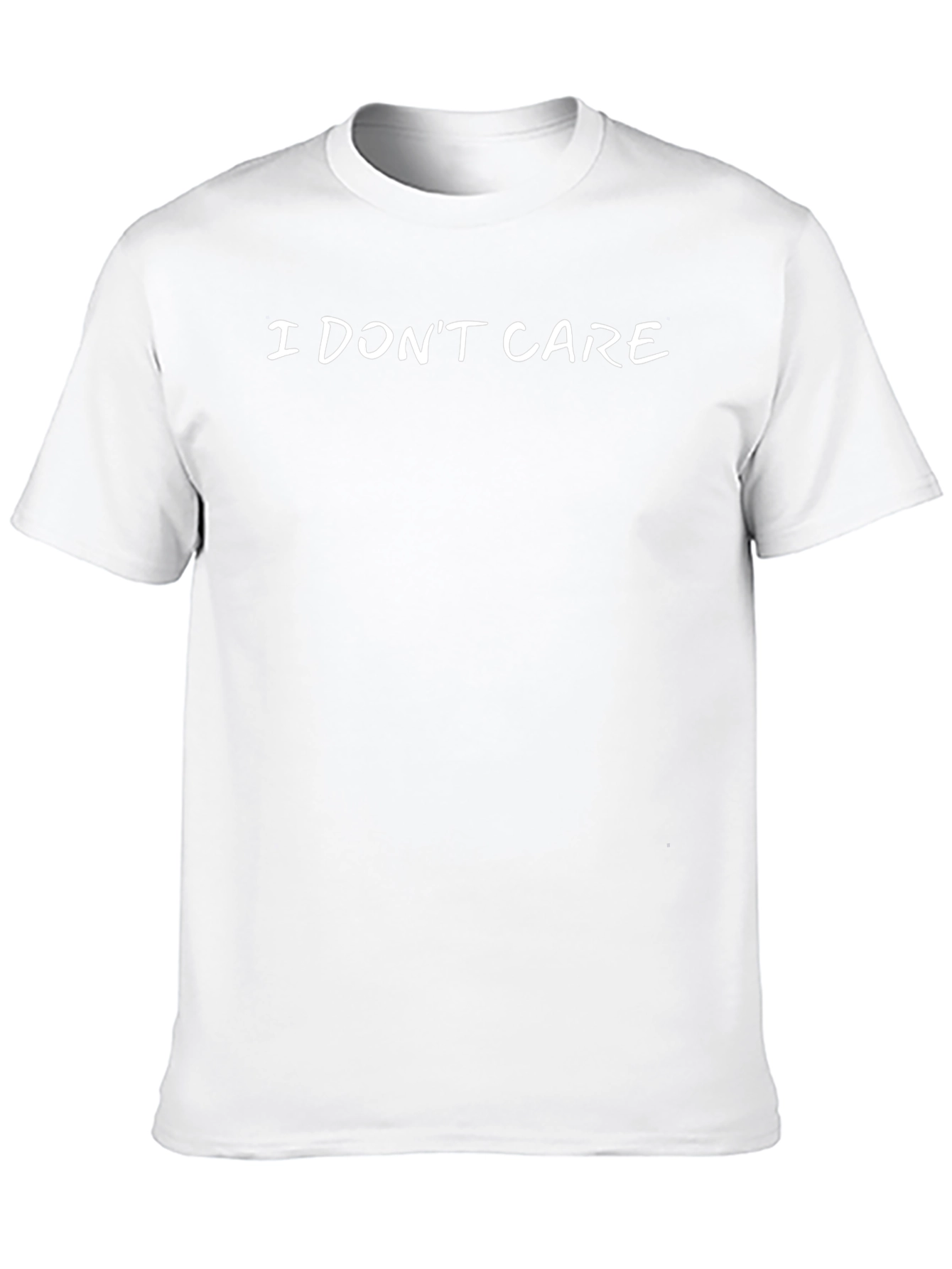 I DONT CARE Black Crew Neck T-Shirt