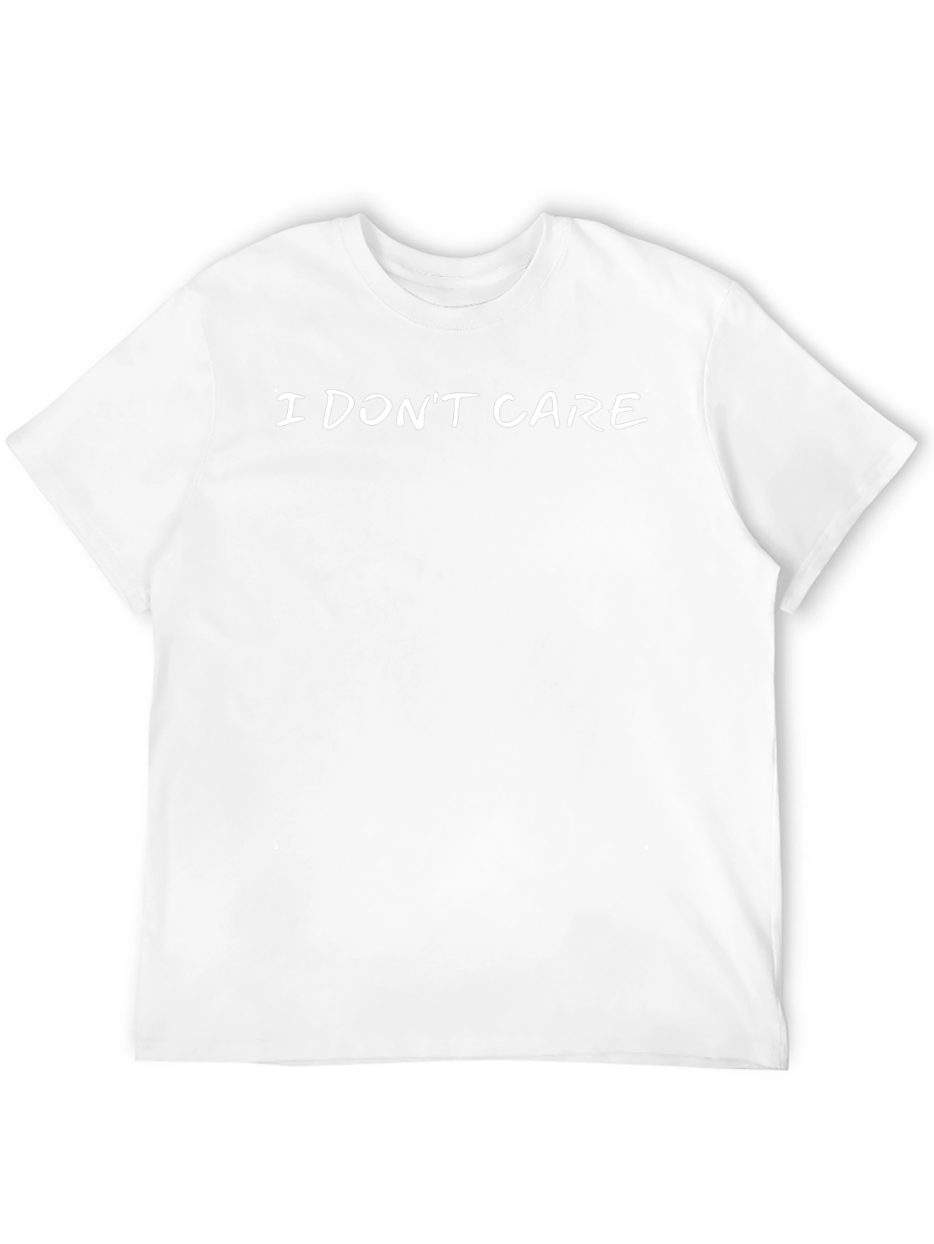 I DONT CARE Black Crew Neck T-Shirt