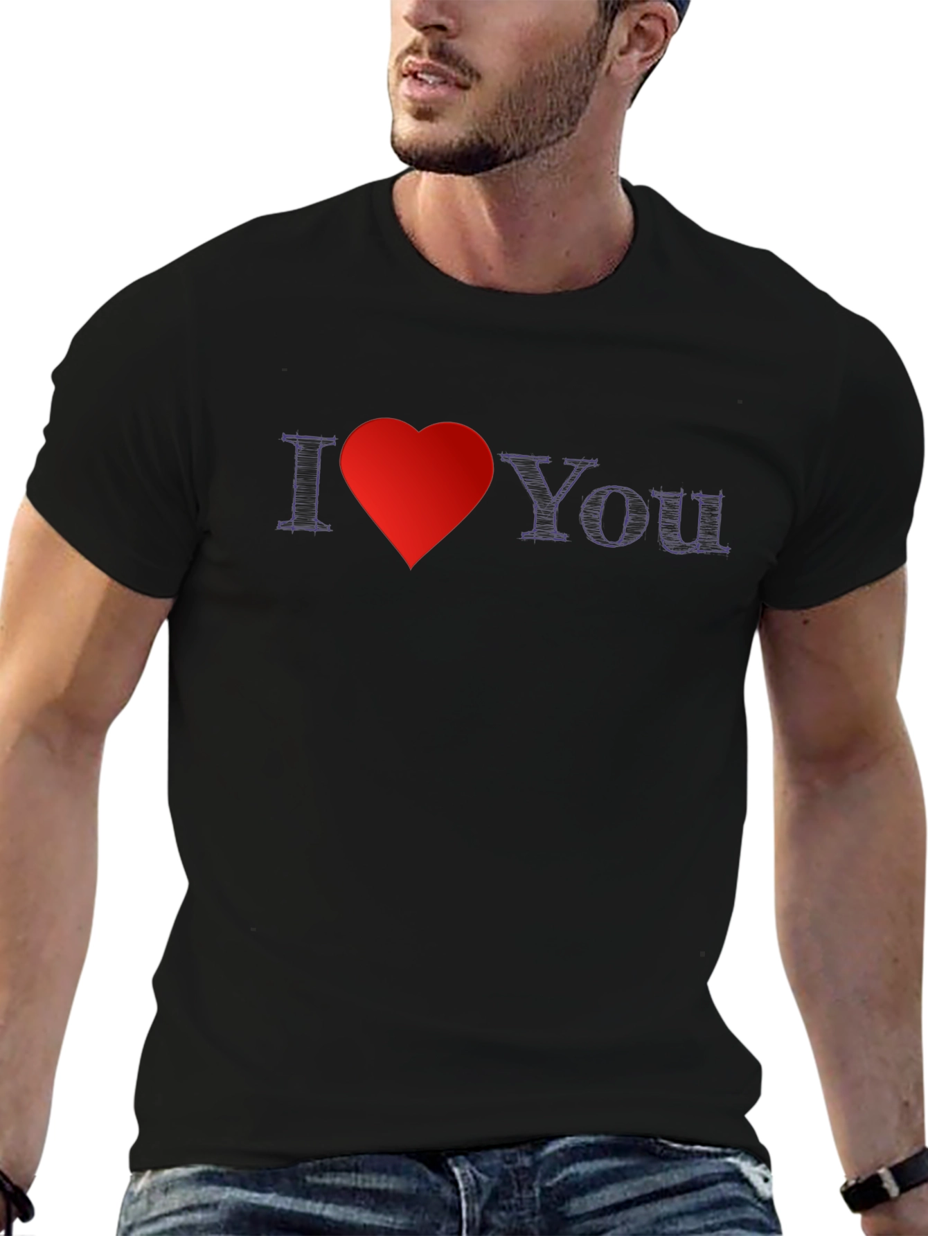 I Heart You Black T-Shirt