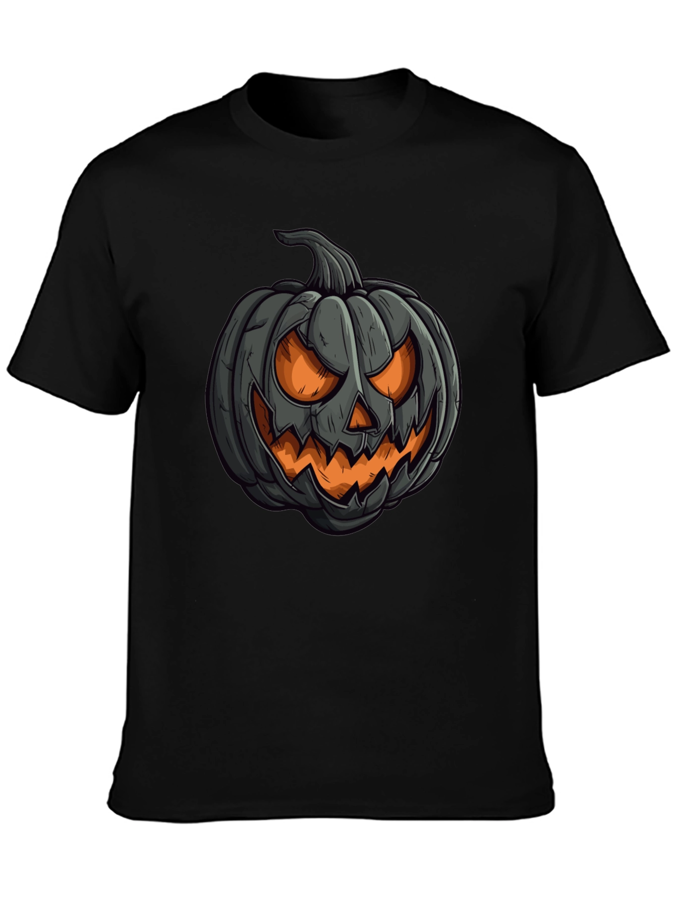 Pumpkin Graphic Black T-Shirt Halloween Style