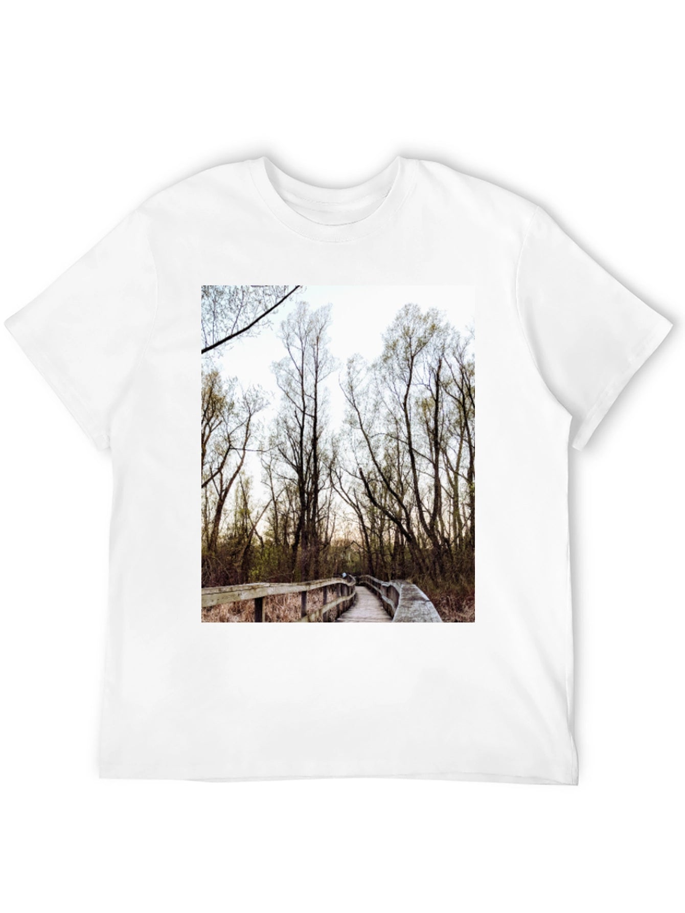 Nature Boardwalk Graphic Tee - Black Cotton Blend