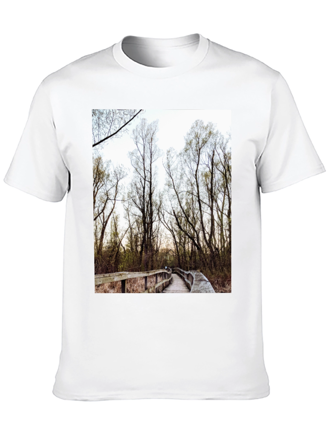 Nature Boardwalk Graphic Tee - Black Cotton Blend