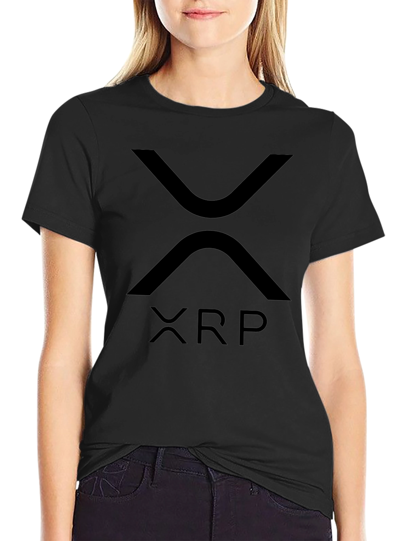 XRP Crypto T-Shirt - Black - Ripple Logo