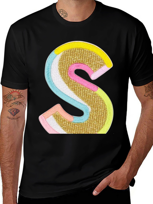 S Letter Graphic Tee - Statement Style