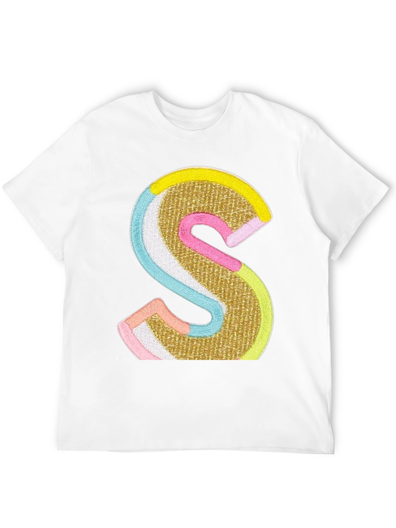 S Letter Graphic Tee - Statement Style