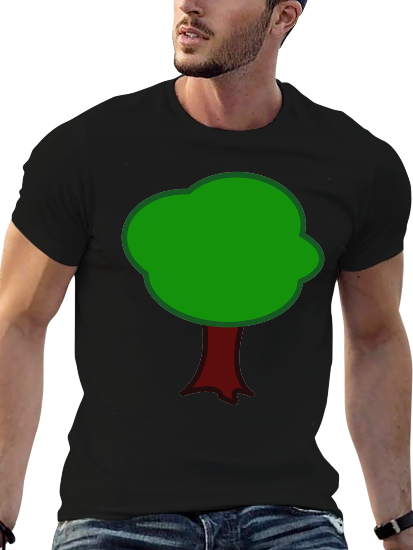 Cartoon Tree Graphic T-Shirt