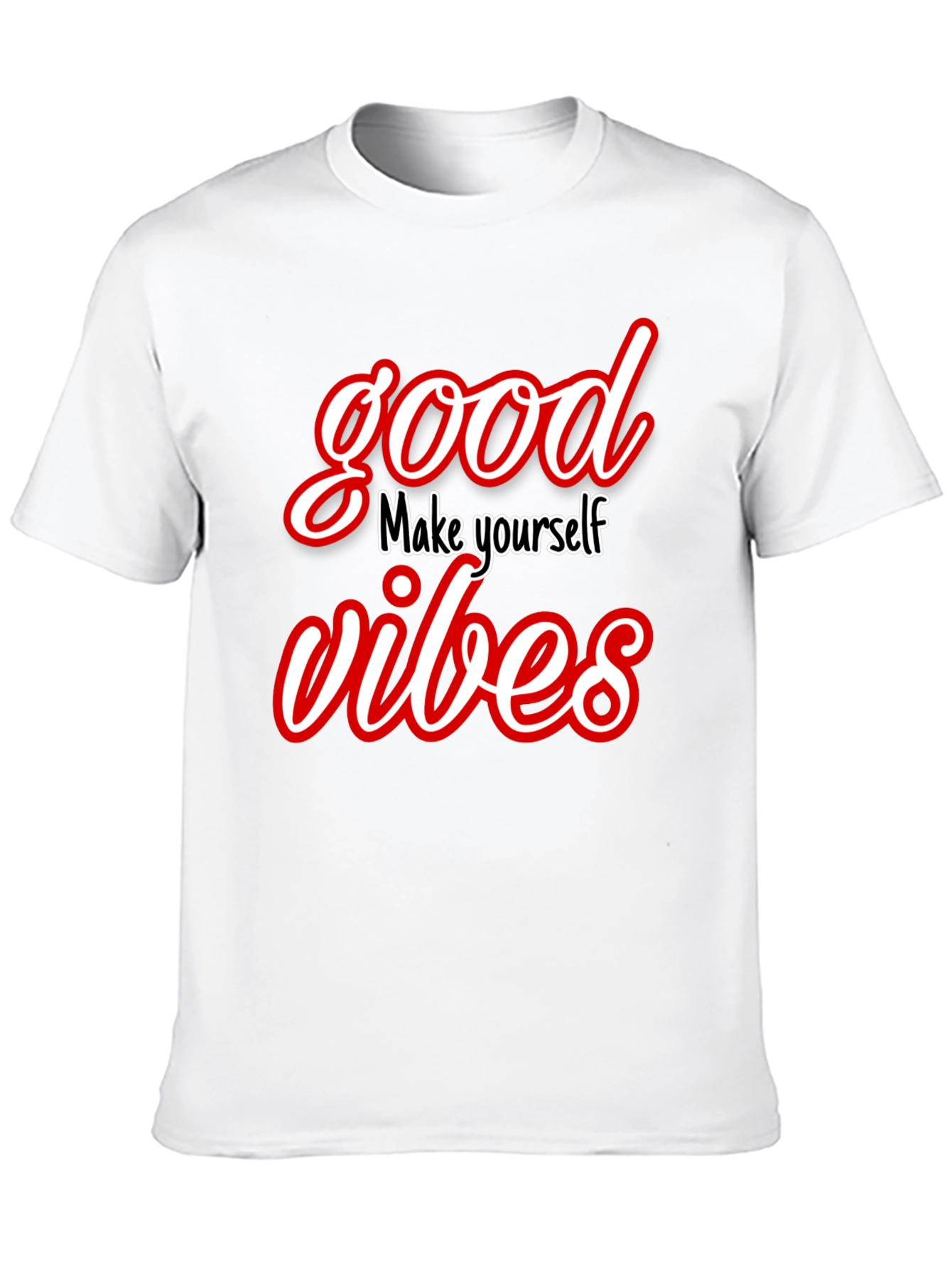 Good Vibes Graphic Tee - Trendy Black T-Shirt